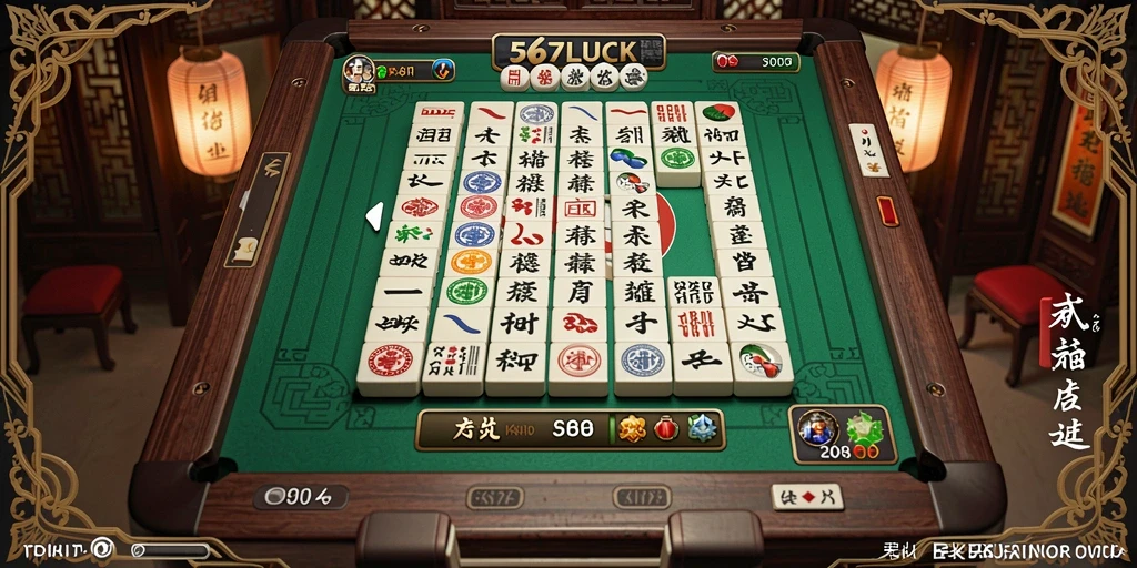 Tampilan menarik dari gameplay 567LUCK dengan elemen Mahjong.