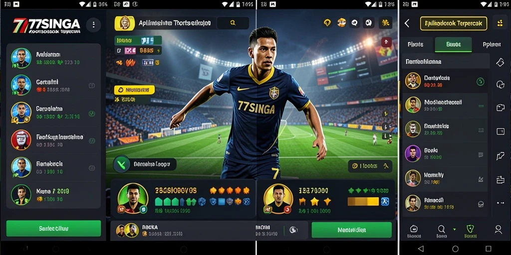 Screenshot utama dari gameplay Sportsbook 77SINGA dengan taruhan aktif.