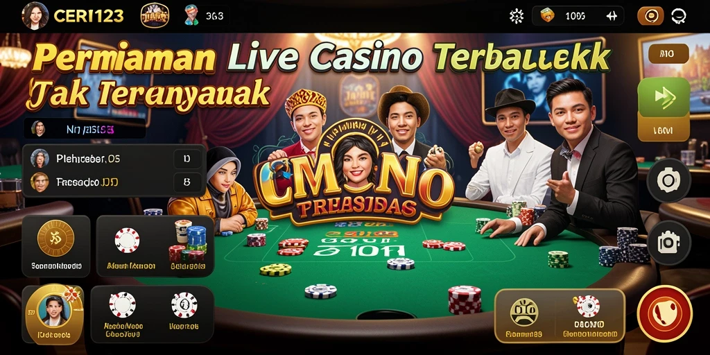 Tampilan dari permainan Live Casino CERI123 yang seru dan interaktif.