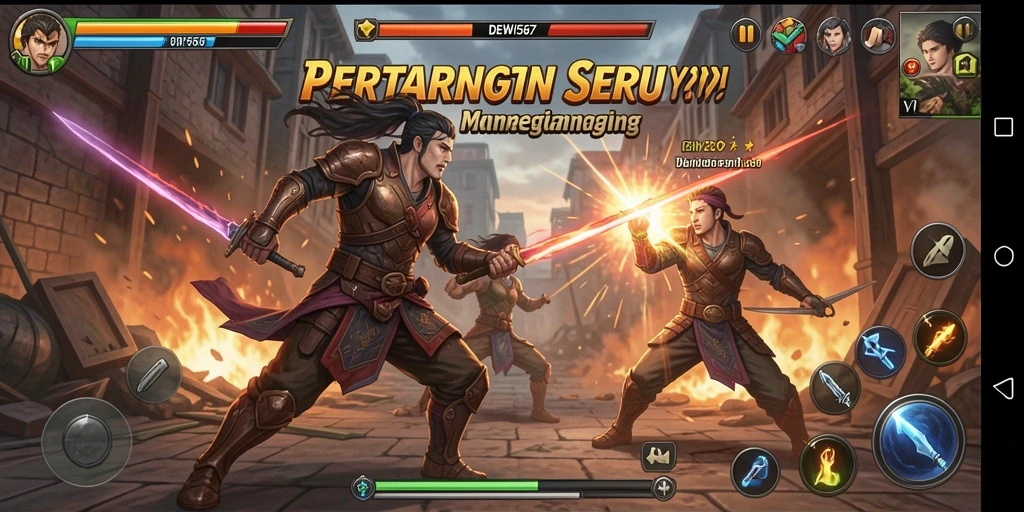 Tampilan seru karakter-karakter dalam pertarungan DEWI567.