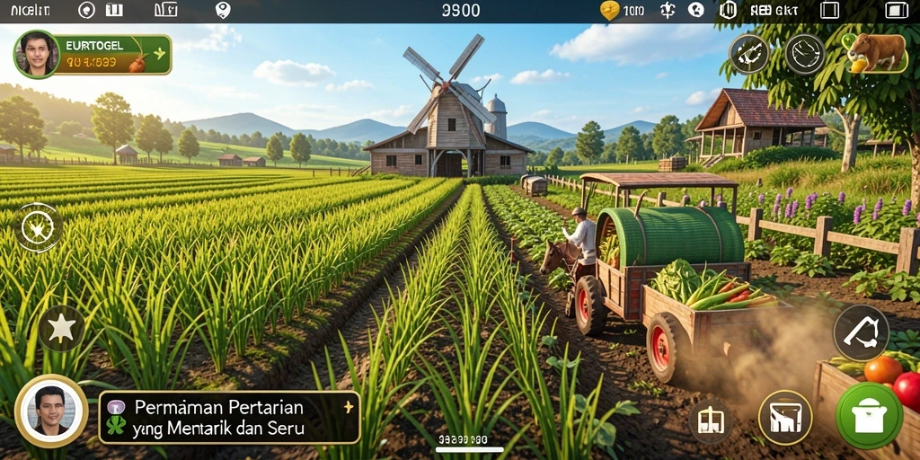 Tampilan gameplay yang menyenangkan dalam pertanian di EUROTOGEL.