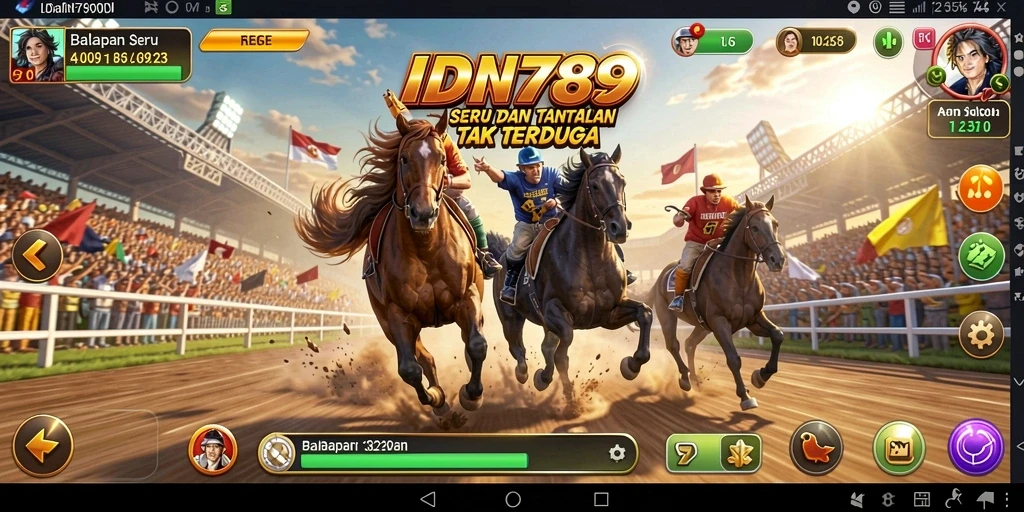 Tampilan menarik dari gameplay balap IDN789 yang mendebarkan.