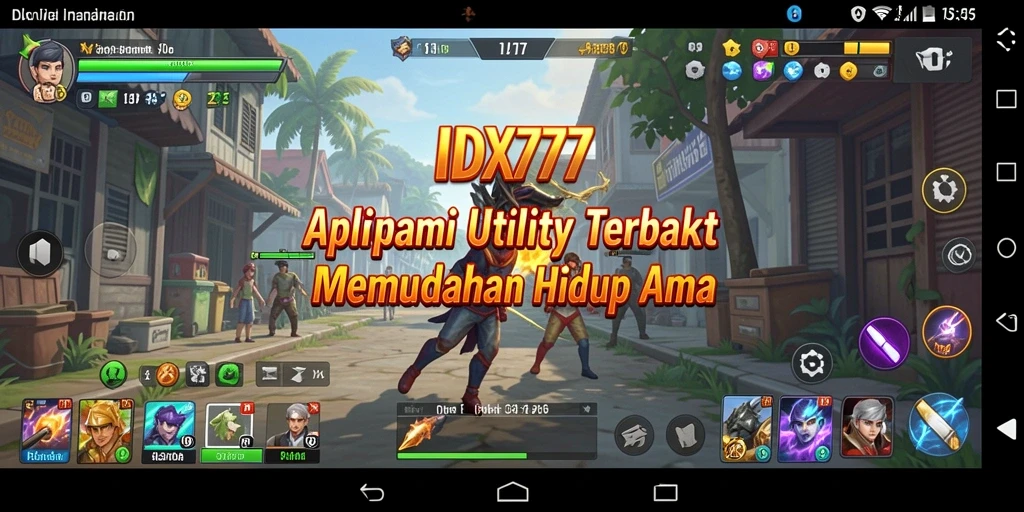 Tampilan aplikasi IDX777 dengan berbagai fitur Utility yang menarik.