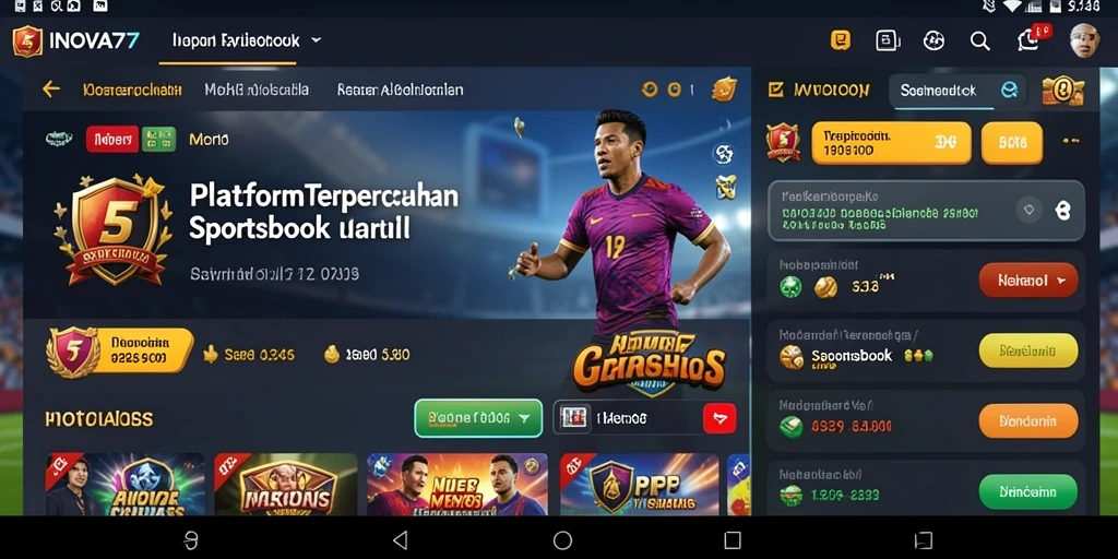 Tampilan menarik dari antarmuka <strong>INOVA77</strong> saat melakukan taruhan olahraga.