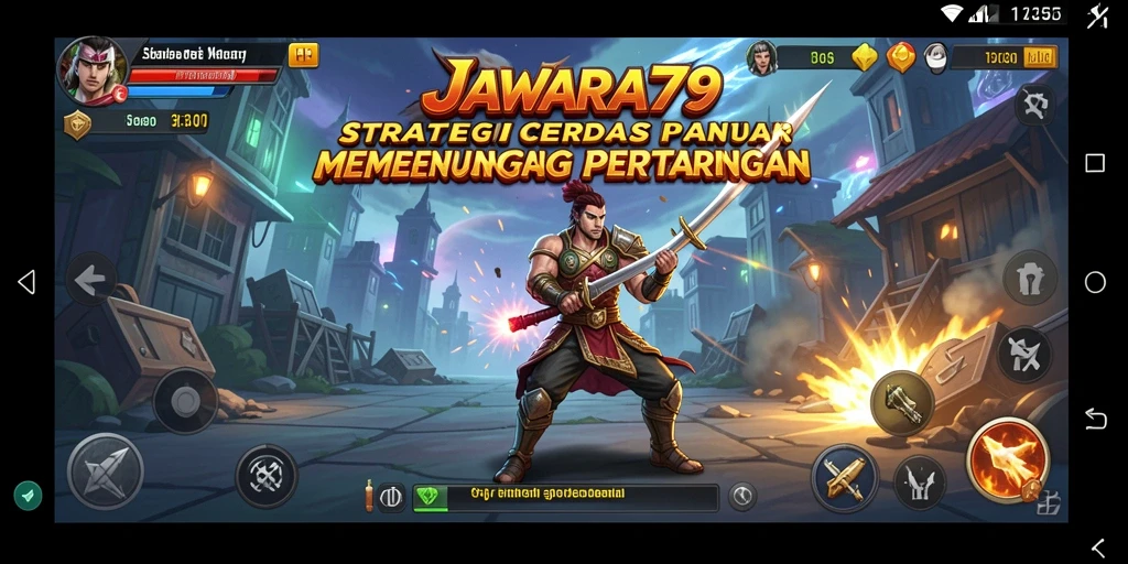 Screenshot JAWARA79 menunjukkan pertempuran strategi yang mendebarkan.