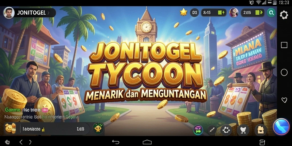 Screenshot gameplay JONITOGEL yang menampilkan strategi bisnis Tycoon yang menarik.