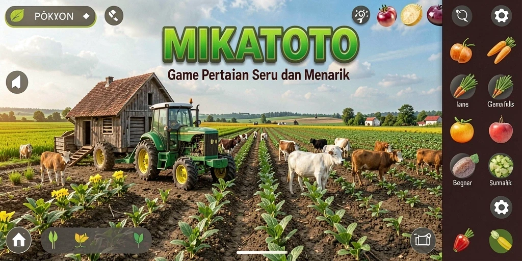 Tampilan gameplay seru di dunia pertanian MIKATOTO.