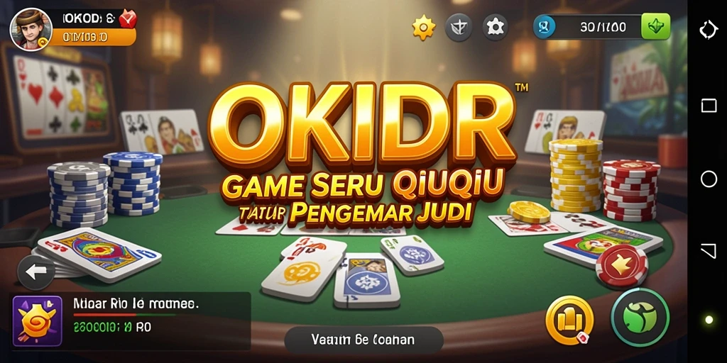 Tampilan gameplay seru dari OKIDR yang penuh dengan strategi QiuQiu.