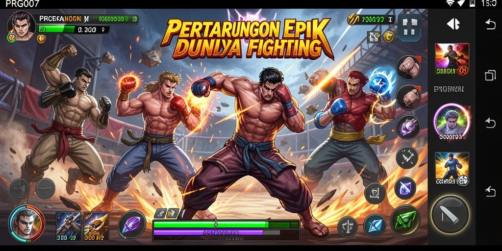 Tangkapan layar utama PRG007 menunjukkan aksi pertarungan yang mendebarkan.