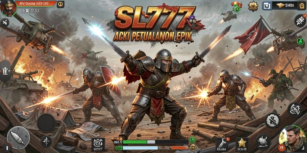 Tampilan gameplay intens SL777 dengan aksi menegangkan.