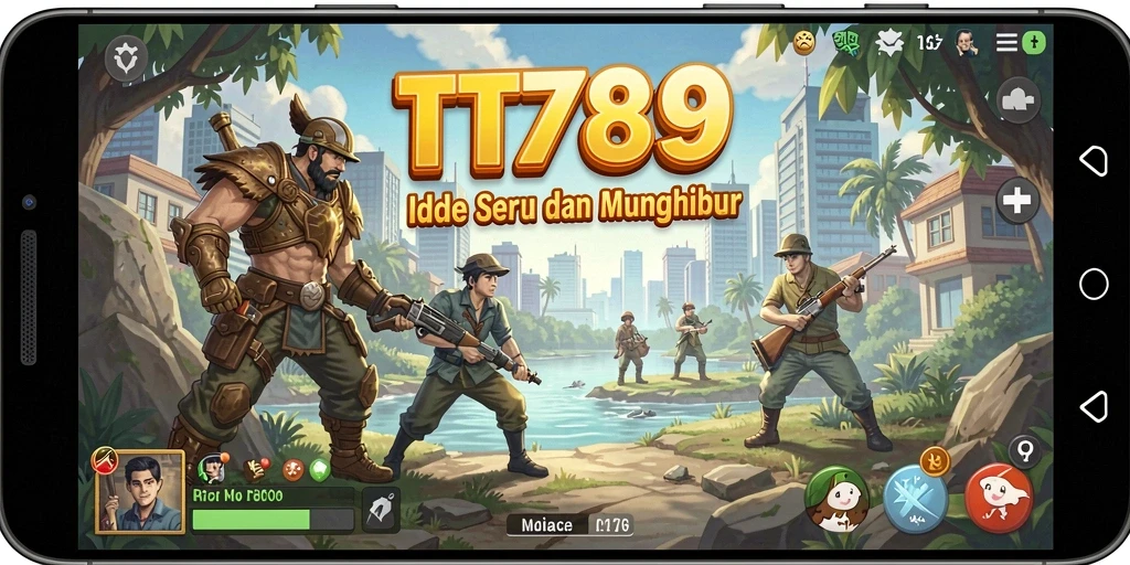 Screenshot permainan TT789 menunjukkan karakter yang sedang mengumpulkan sumber daya.