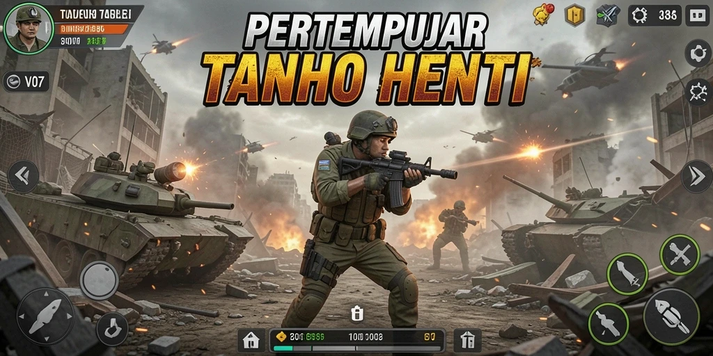 Gameplay V07 yang penuh aksi dengan grafis menakjubkan.