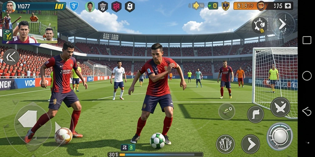 Screenshot VIO77 menampilkan aksi seru permainan olahraga.