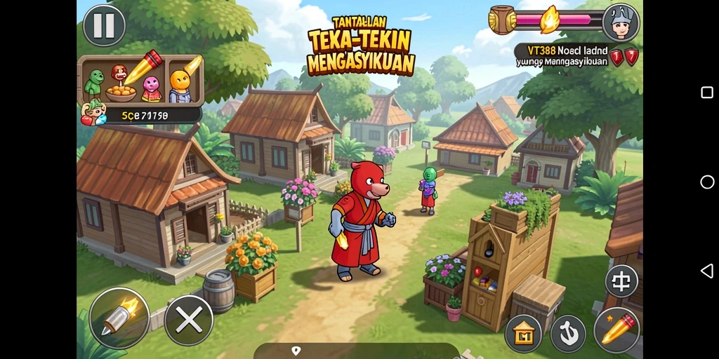 Screenshot utama VT38 menampilkan gameplay teka-teki yang seru.