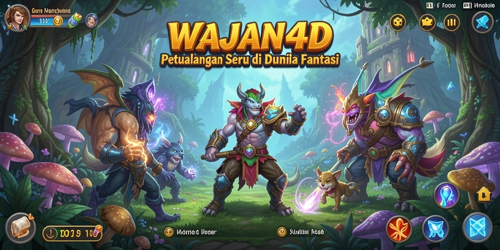 Tangkapan layar gameplay WAJAN4D yang menampilkan petualangan seru di dunia fantasi.