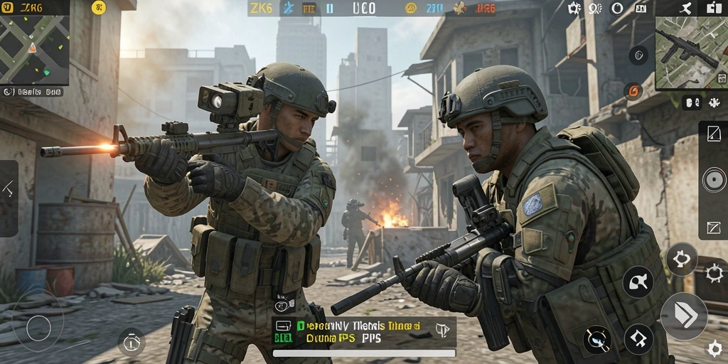 Tampilan gameplay ZK6 yang seru dan penuh aksi di medan perang.